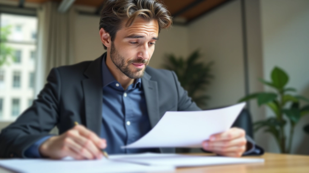 Professionnel en train de préparer sa stratégie de négociation salariale avec documents et ordinateur